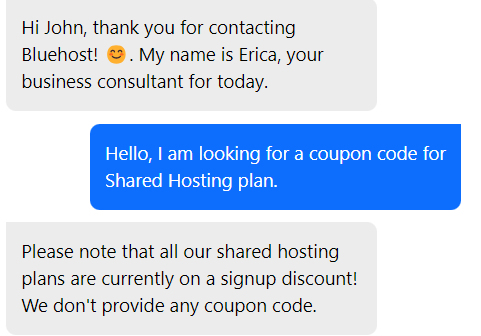 bluehost no promo code required